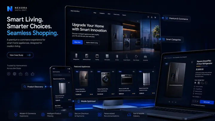 Smart Living Commerce — Home Appliances Store Concept by SiteCoders